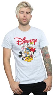 Disney Heren Mickey Mouse Crew T-shirt (Sportgrijs) - maat Lichtgrijs
