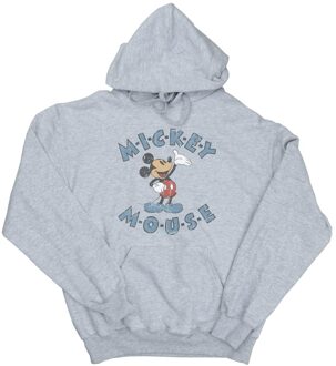 Disney Heren Mickey Mouse Dash Hoodie (Sportgrijs) Lichtgrijs