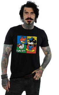 Disney Heren Mickey Mouse Donald Kledingruil T-Shirt (Zwart) - 4XL