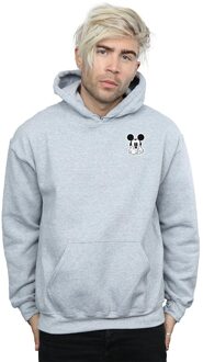 Disney Heren Mickey Mouse Dont Speak Breast Print Hoodie (Sportgrijs) - maat S Lichtgrijs