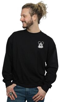 Disney Heren Mickey Mouse Dont Speak Breast Print Sweatshirt (Zwart) - 4XL