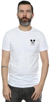 Disney Heren Mickey Mouse Dont Speak Breast print T-shirt (Wit)