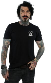 Disney Heren Mickey Mouse Dont Speak Breast print T-shirt (Zwart) - maat L