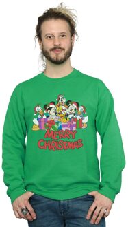 Disney Heren Mickey Mouse en vrienden Kerstmis Sweatshirt (Iers Groen)