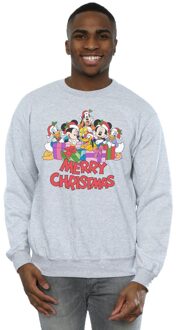 Disney Heren Mickey Mouse en vrienden Kerstmis Sweatshirt (Sportgrijs) Lichtgrijs - 4XL