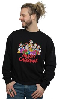 Disney Heren Mickey Mouse en vrienden Kerstmis Sweatshirt (Zwart) - L