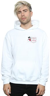 Disney Heren Mickey Mouse Faux Pocket Sinds 1928 Hoodie (Wit) - 3XL