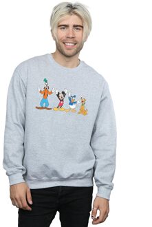 Disney Heren Mickey Mouse Friends Sweatshirt (Sportgrijs) Lichtgrijs - 2XL