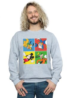 Disney Heren Mickey Mouse Friends Sweatshirt (Sportgrijs) Lichtgrijs - 2XL