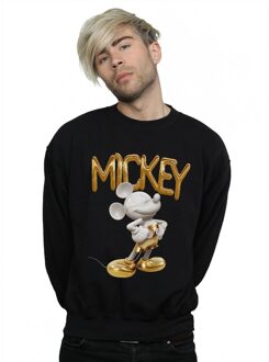 Disney Heren Mickey Mouse Gouden standbeeld Sweatshirt (Zwart) - maat XL