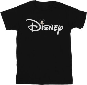 Disney Heren Mickey Mouse Logo Head T-Shirt (Zwart) - XL