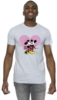 Disney Heren Mickey Mouse Love Languages T-Shirt (Sportgrijs) Lichtgrijs - 4XL