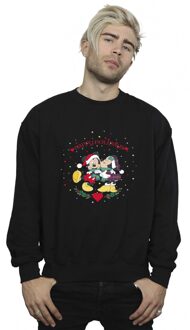 Disney Heren Mickey Mouse Mickey Minnie Kerstmis Sweatshirt (Zwart) - 3XL