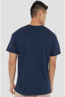 Disney Heren mickey mouse multicolour naam t-shirt Blauw