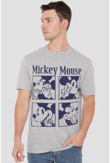 Disney Heren mickey mouse pixelated t-shirt - maat M Grijs