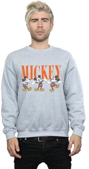 Disney Heren Mickey Mouse Poses Sweatshirt (Sportgrijs) - maat L Lichtgrijs