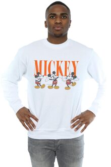 Disney Heren Mickey Mouse Poses Sweatshirt (Wit) - XL