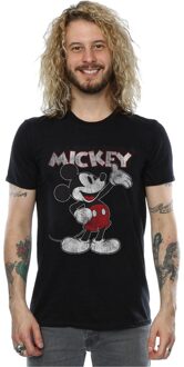 Disney Heren Mickey Mouse Presents T-Shirt (Zwart) - maat 3XL