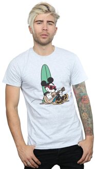 Disney Heren Mickey Mouse Surf en Chill T-Shirt (Sportgrijs) Lichtgrijs - 4XL