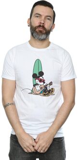Disney Heren Mickey Mouse Surf en Chill T-Shirt (Wit) - 5XL