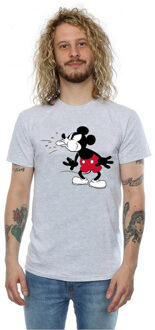 Disney heren mickey mouse tong t-shirt Grijs - S