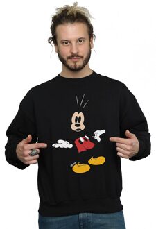 Disney Heren Mickey Mouse Verrast Sweatshirt (Zwart) - XL