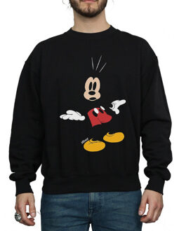 Disney heren mickey mouse verrast sweatshirt Zwart - XXL / XXXL