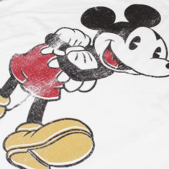 Disney Heren mickey mouse vintage t-shirt - maat S Wit