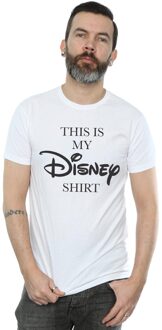 Disney Heren Mijn T-shirt T-Shirt (Wit) - maat M