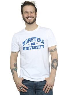 Disney Heren Monsters University Logo T-Shirt (Wit)