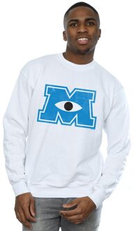 Disney Heren Monsters University Monster M Sweatshirt (Wit)