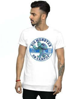 Disney Heren Monsters University Monster On Campus T-Shirt (Wit) - maat S