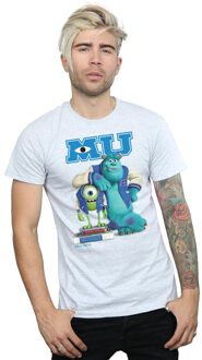 Disney Heren Monsters University Poster T-Shirt (Sportgrijs) - maat L Lichtgrijs