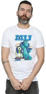 Disney Heren Monsters University Poster T-Shirt (Wit) - XL