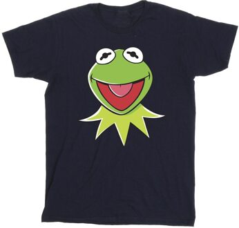 Disney Heren Muppets Kermit Hoofd T-Shirt (Marineblauw) Navy