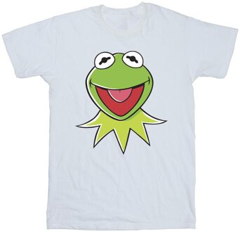 Disney Heren Muppets Kermit Hoofd T-Shirt (Wit) - 5XL