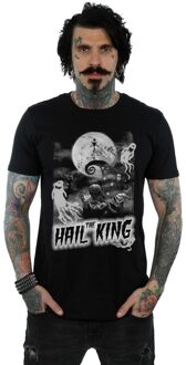 Disney Heren Nightmare Before Christmas Hail The King T-Shirt (Zwart) - maat 3XL