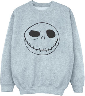 Disney heren nightmare before christmas jack´s big face sweatshirt Grijs - M