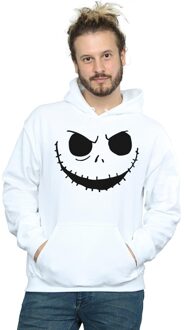 Disney Heren Nightmare Before Christmas Jack's Face Bold Hoodie (Wit)