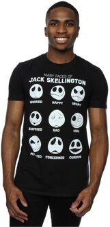 Disney Heren Nightmare Before Christmas Vele gezichten van Jack T-Shirt (Zwart) - maat 3XL