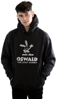 Disney Heren Oswald Logo Hoodie (Zwart) - maat 4XL
