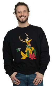 Disney Heren Pluto Kerstmis Rendier Sweatshirt (Zwart) - maat