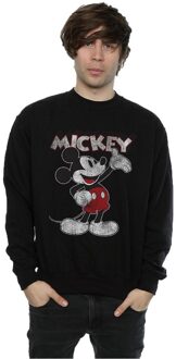 Disney Heren Presents Mickey Mouse Sweatshirt (Zwart) - maat