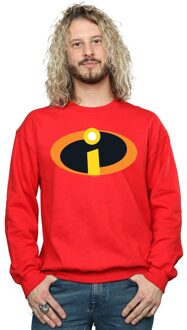 Disney Heren The Incredibles Logo Sweatshirt (Rood) - maat M