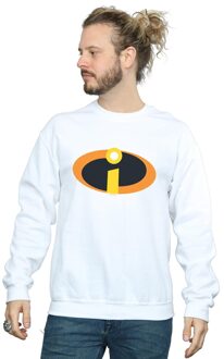 Disney Heren The Incredibles Logo Sweatshirt (Wit) - maat M