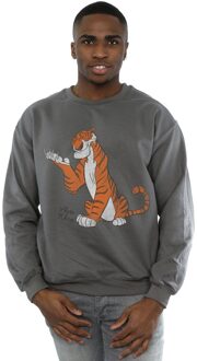 Disney Heren The Jungle Book Classic Shere Khan Sweatshirt (Houtskool)