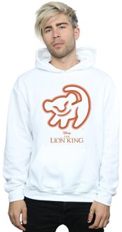 Disney Heren The Lion King Grottekening Hoodie (Wit) - maat 3XL