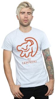 Disney Heren The Lion King Grottekening T-Shirt (Sportgrijs) Lichtgrijs - 3XL