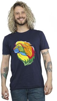 Disney Heren The Lion King Kleuren T-Shirt (Marineblauw) - maat Navy