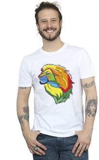 Disney Heren The Lion King Kleuren T-Shirt (Wit) - maat